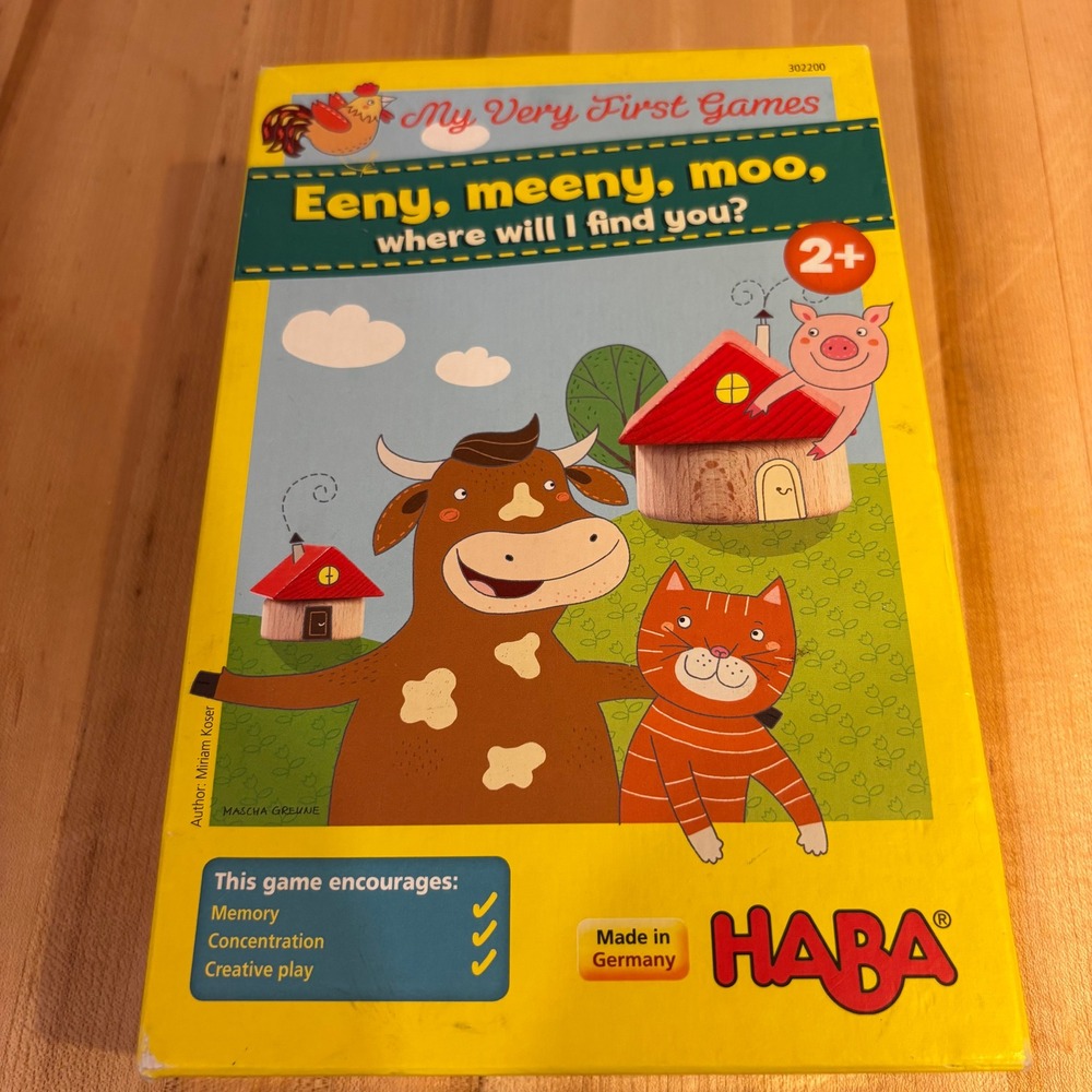 Haba My Very First Games Eeny, Meeny, Moo preschool game ages 2+ complete
